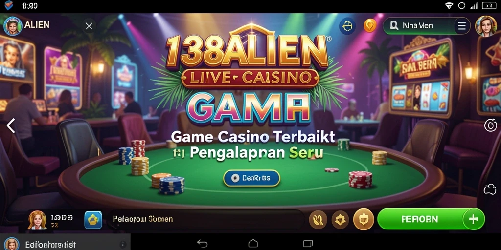 Screenshot 138ALIEN menampilkan sesi permainan Live Casino yang mendebarkan.