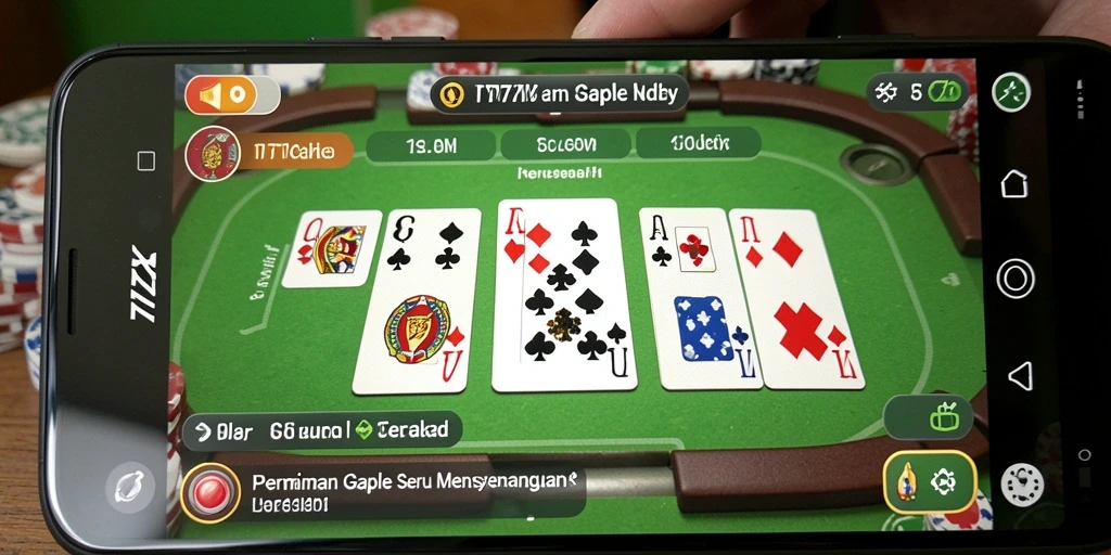 Gameplay seru dari 777ZX dengan teman-teman dalam permainan Gaple.