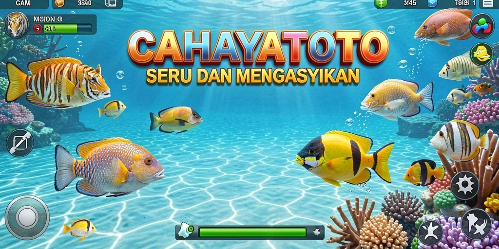 Tangkapan layar gameplay seru CAHAYATOTO saat berburu ikan.