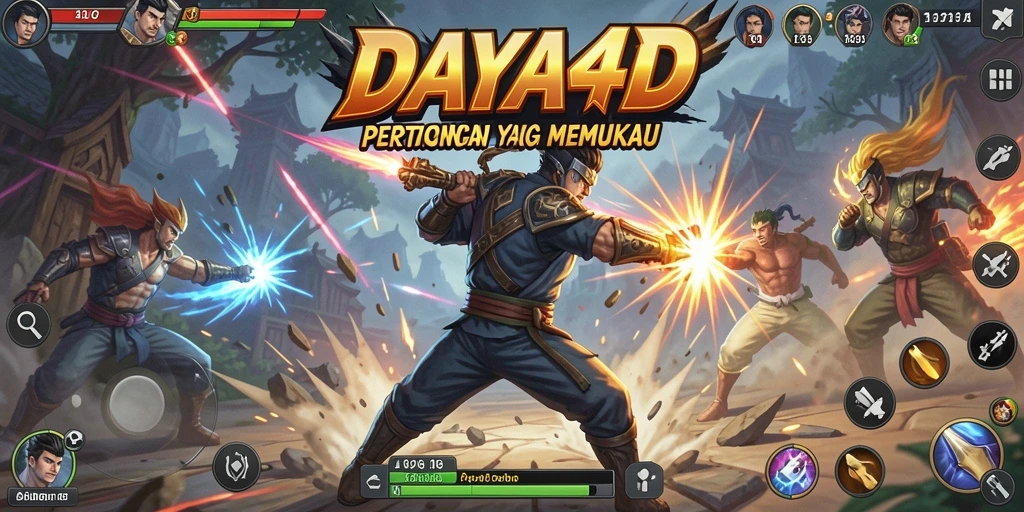 Tampilan gameplay seru dari DAYA4D dengan pertarungan mendebarkan.