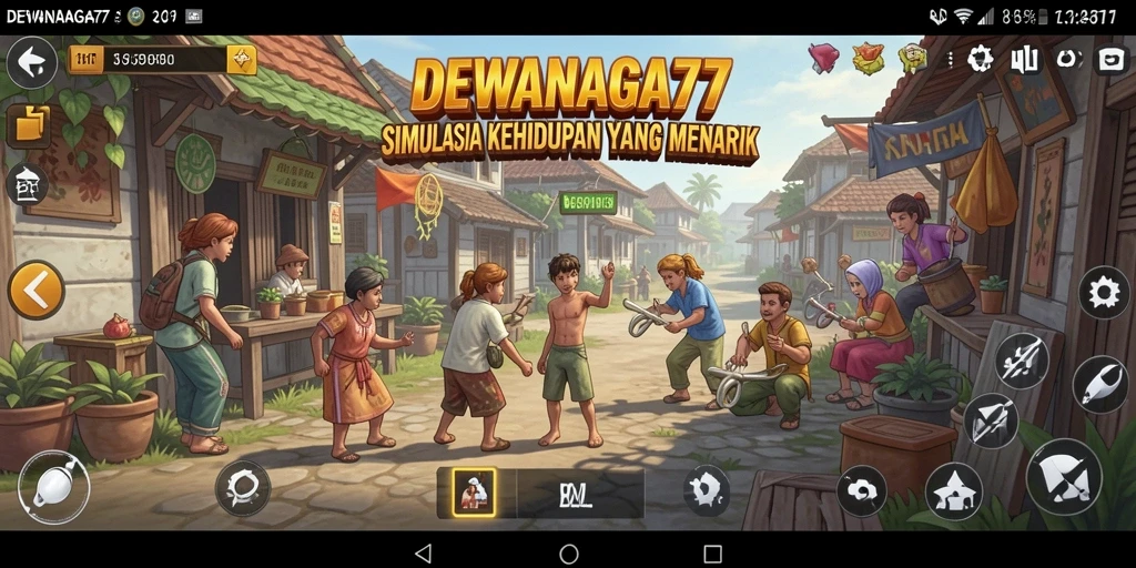 Tampilan gameplay DEWANAGA77 dalam simulasi kehidupan yang menarik.