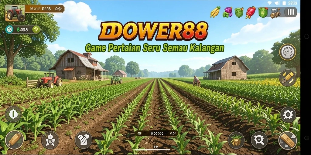 Screenshot DOWER88 menampilkan pengguna yang asyik bertani di kebun mereka.