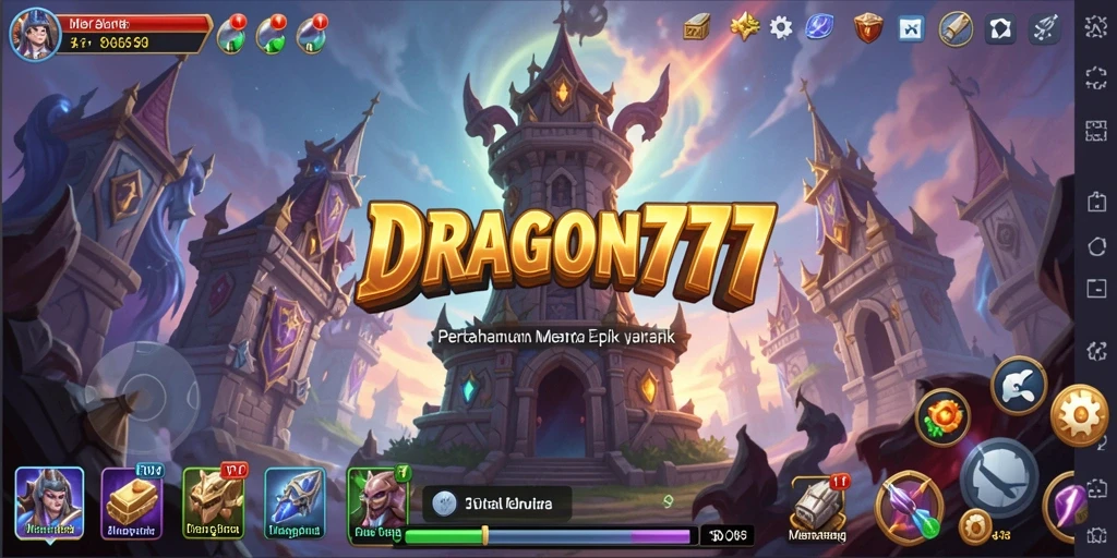 Tampilan menarik dari gameplay Tower Defense dengan menara yang beragam.