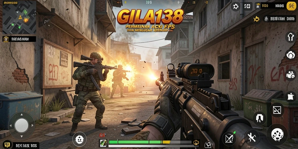 Tampilan gameplay intens dari GILA138 dengan aksi tembak-menembak yang mendebarkan.