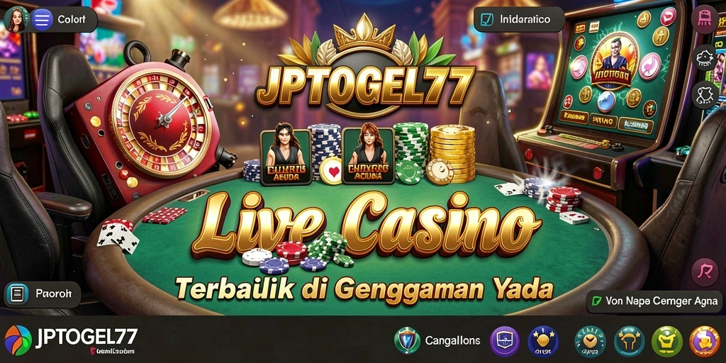 Tampilan gameplay menarik dari JPTOGEL77 yang menghadirkan pengalaman Live Casino.