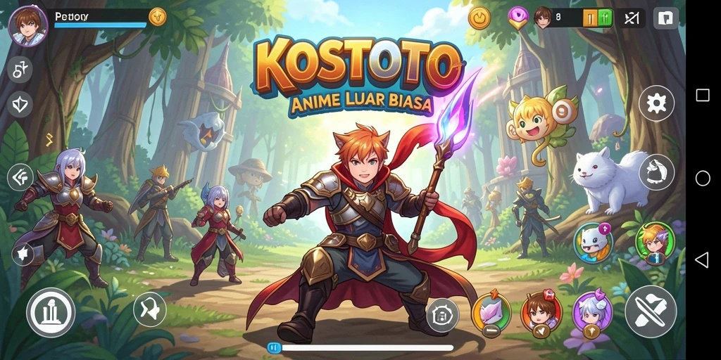 Screenshot KOSTOTO menampilkan aksi seru dalam dunia Anime.
