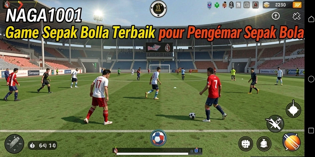 Tampilan gameplay menarik dari NAGA1001 dengan aksi di lapangan sepak bola.