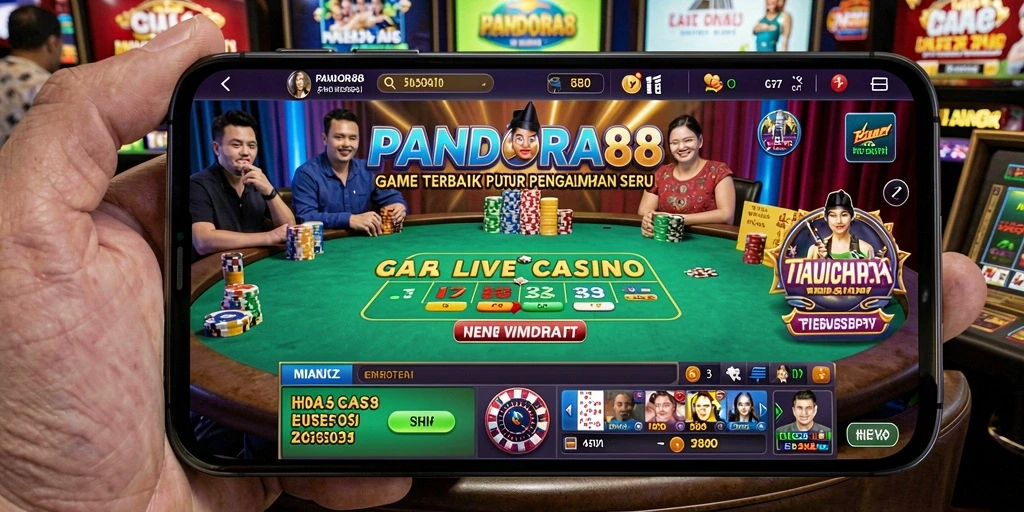 Tampilan gameplay PANDORA88 dengan dealer langsung yang menarik.