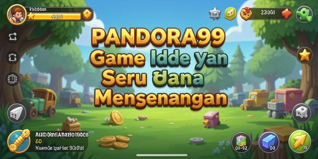 Tampilan gameplay PANDORA99 dengan karakter yang aktif menghasilkan sumber daya.