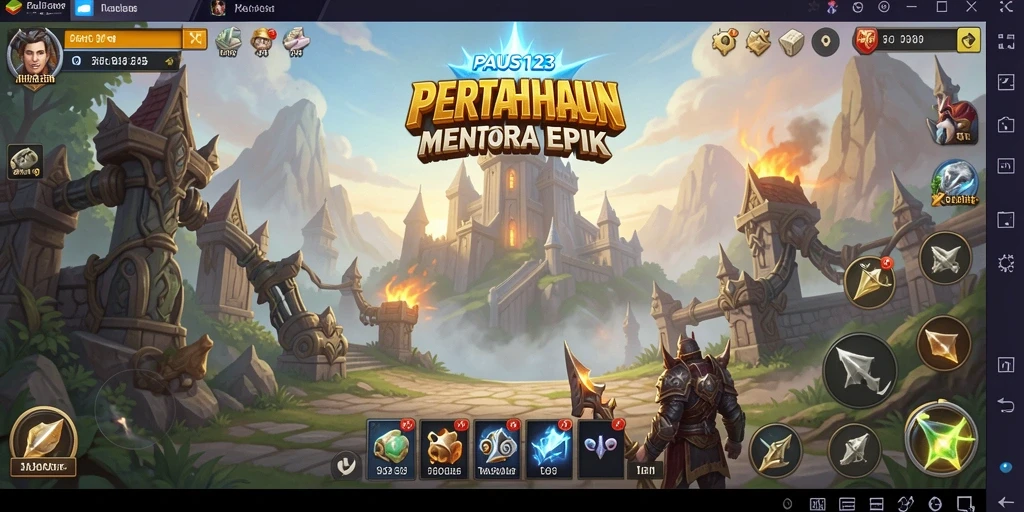 Tampilan gameplay seru dari PAUS123 dalam pertahanan menara.