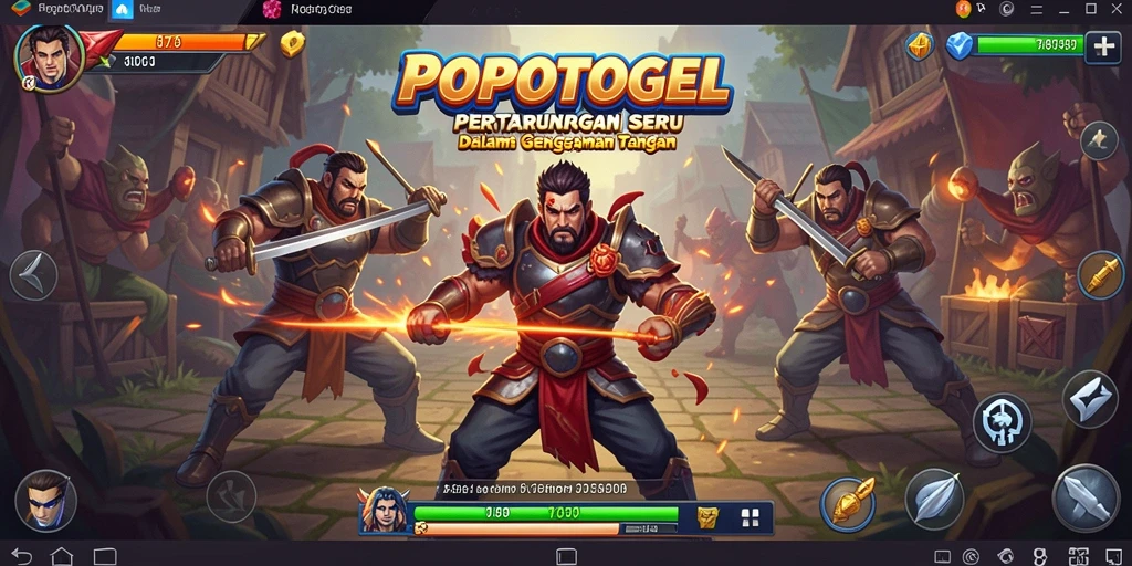 Tangkapan layar <strong>POPOTOGEL</strong> menunjukkan aksi seru di arena pertempuran Battle Royale.