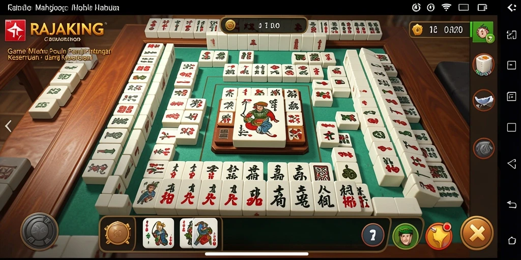 Screenshot dari gameplay seru RAJAKING yang menampilkan proses mencocokkan ubin.