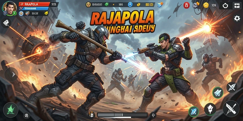 Tampilan gameplay RAJAPOLA yang seru dan dinamis.