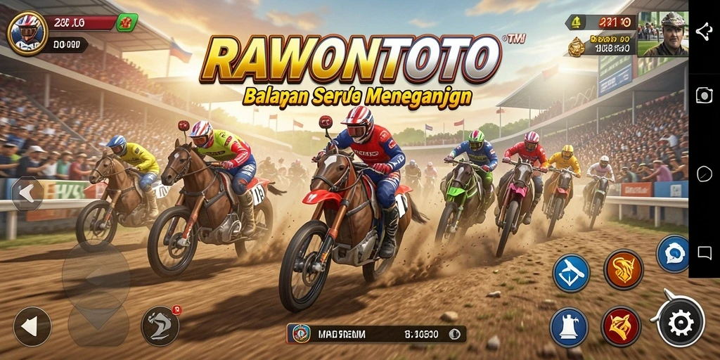 Tampilan gameplay RAWONTOTO yang penuh aksi dan adrenaline.