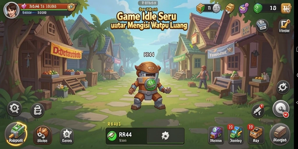 Screenshot menampilkan gameplay Idle yang seru dan menawan.