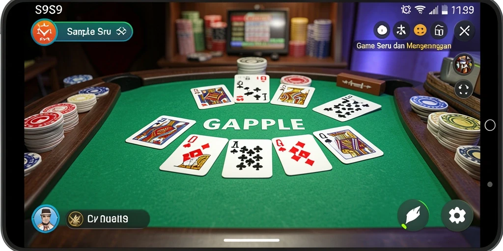 Gameplay seru Gaple dengan desain menarik di S9S9.
