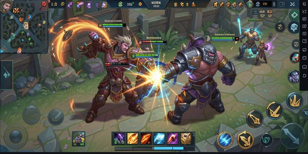 Gameplay SERURP yang seru dan menegangkan dalam pertempuran MOBA.