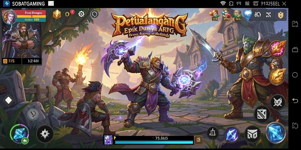 Tampilan menarik dari gameplay ARPG SOBATGAMING.