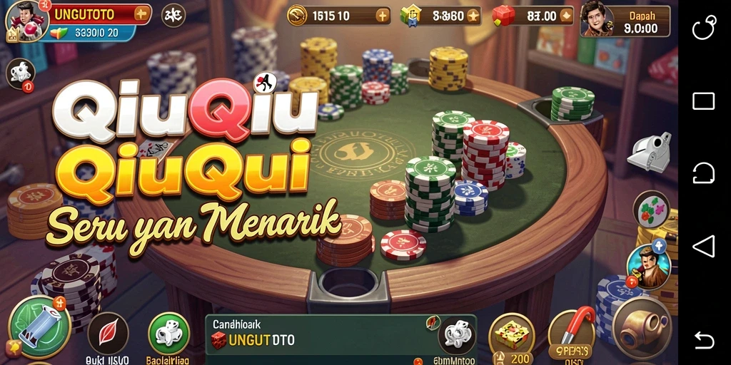Screenshot gameplay UNGUTOTO dengan aksi seru QiuQiu.